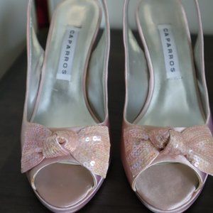 Caparros Blush Satin Pumps